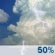 This Afternoon: A slight chance of showers and thunderstorms between 2pm and 3pm, then a chance of showers and thunderstorms between 3pm and 5pm, then a chance of showers and thunderstorms. Partly sunny, with a high near 82. South wind around 5 mph. Chance of precipitation is 50%. New rainfall amounts less than a tenth of an inch possible. This Afternoon: Slight Chance Showers And Thunderstorms